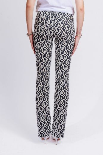 Picture of Tall slip-on trousers Pamela Kick L38 inch, patterned