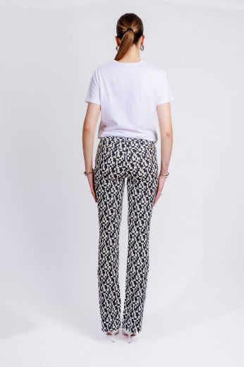 Picture of Tall slip-on trousers Pamela Kick L38 inch, patterned