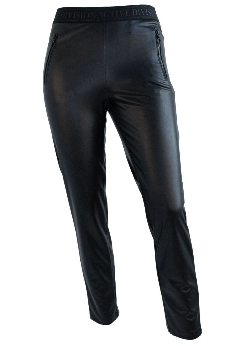 Bild von Tall Damen Lederimitat Hose Jacky Zip L38 Inch, black