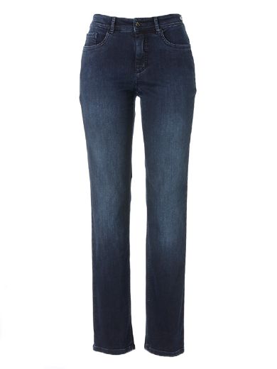 Image de Tall Lena Jeans L38 pouce, bleu foncé lavé