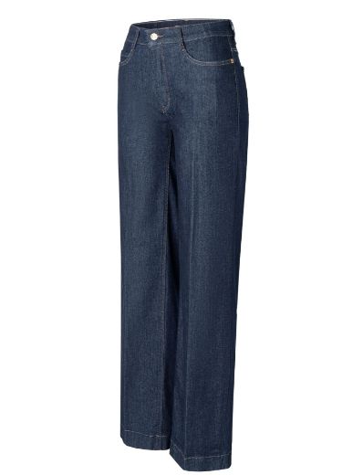 Image de Tall MAC Jeans Femme Wide Fit Coupe Large L36 Inch, bleu rincé