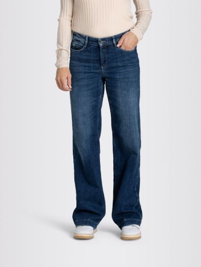 Image de Tall MAC Dream Wide Jeans Jambe Large Longueur 36, bleu foncé lavé