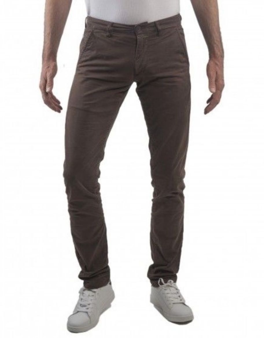 Picture of Tall Chino Trousers Frog L38 Inches, chestnut brown