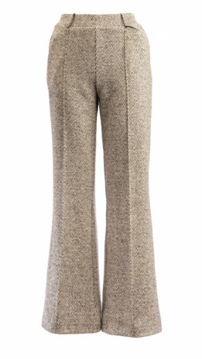 Image de Tall Pantalon Femme Jambe Large Herringbone L36 Inch, gris