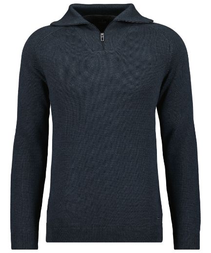 Bild von Tall Herren Troyer Strickpullover, asphalt