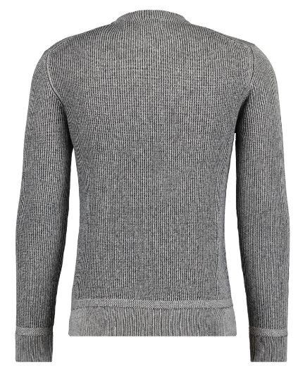 Bild von Tall Herren Strickpullover Bicolour Baumwolle-Kaschmir, light grey