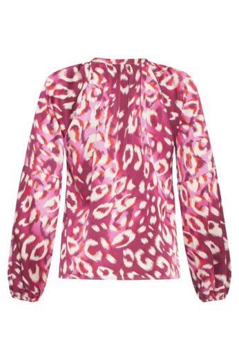 Image de Tall Blouse Femme Col V, rose fuchsia