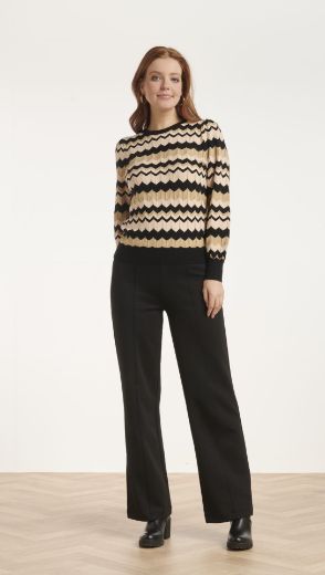 Picture of Tall Women Fine Knit Jumper, sand black