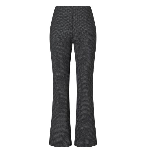 Image de Tall Pantalon Femme Flare Jersey L36 Inch, noir gris patterné