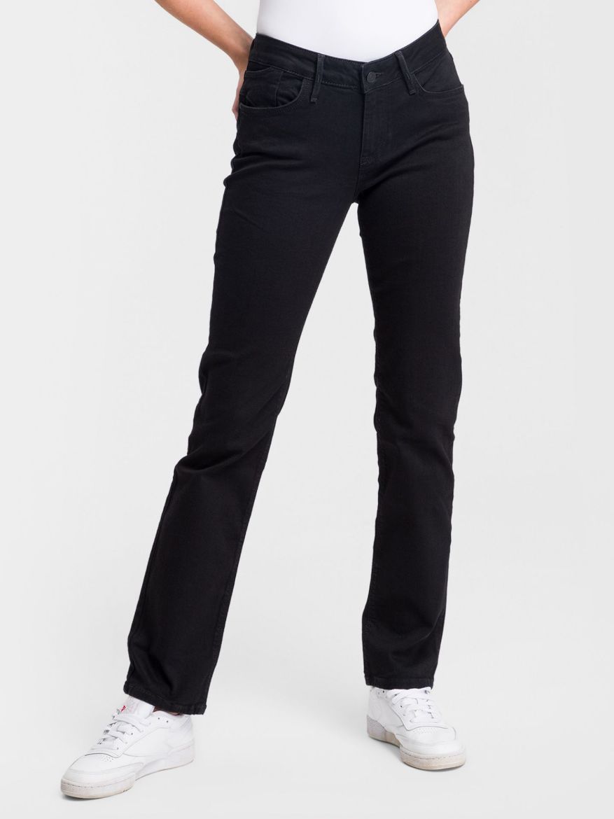 I LOVE TALL fashion for tall people. Cross Jeans Rose Ladies Jeans Regular Fit High Waist black Length 36 Inch