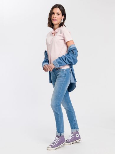 Image de Tall Jeans Femme Anya Slim Fit Longueur 34 & 36 pouce, bleu clair délavé