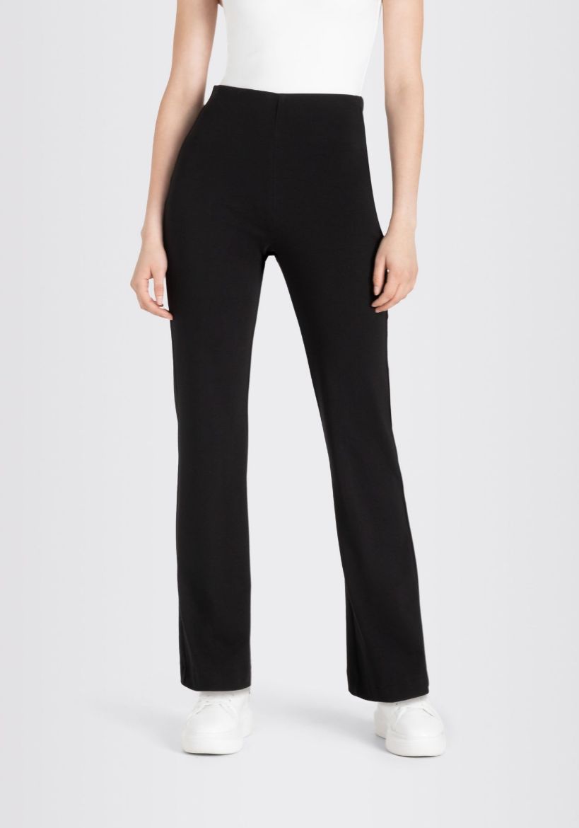 I LOVE TALL fashion for tall people. MAC JEANS FLARE Pantalon femme Light Jersey extra long Longueur 34 pouces 36 pouces noir