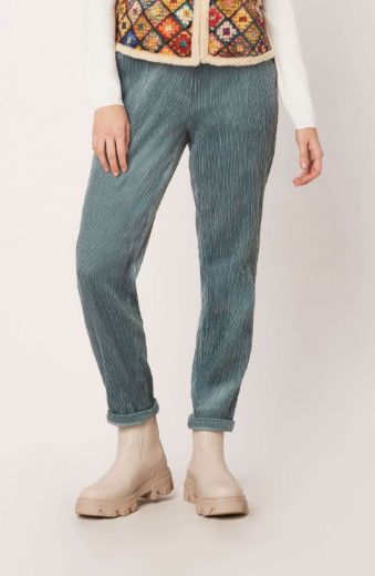 Image de Tall Femme Pantalon Chino Velours Côtelé Longueur 37 Inch, jade vert