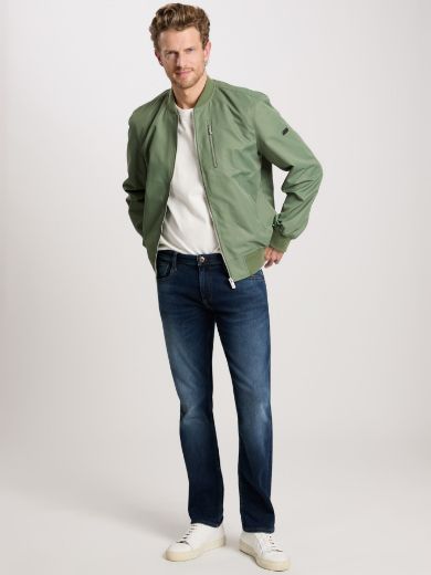 Image de Tall Jeans Homme Damien Straight Leg L36 & L38 Inch, bleu foncé délavé