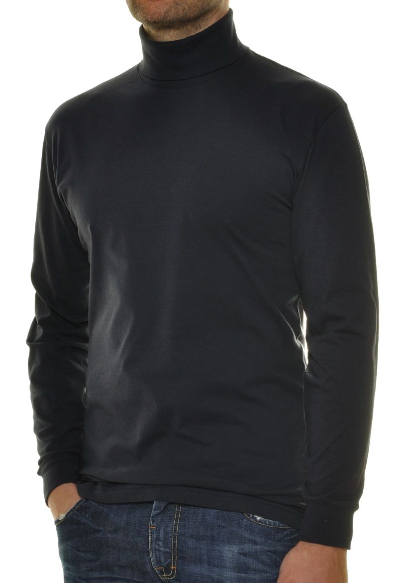 Picture of Tall Men's Basic Turtleneck Long Sleeve T-Shirt