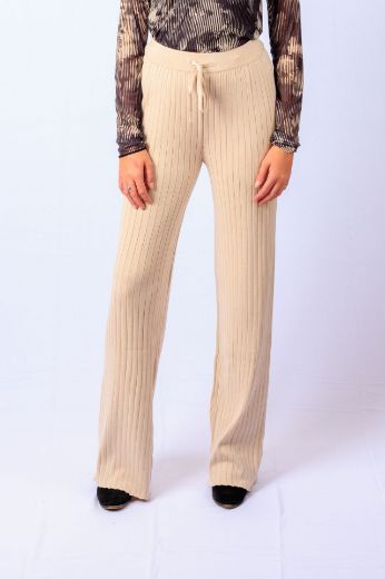 Image de Tall Pantalon Femme Large Tricot Longueur 36 Pouces