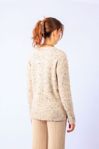 Bild von Tall Damen Strickpullover, cream multicolour