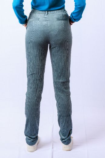 Picture of Tall Women Chino Corduroy Trousers L37 Inch, jade green