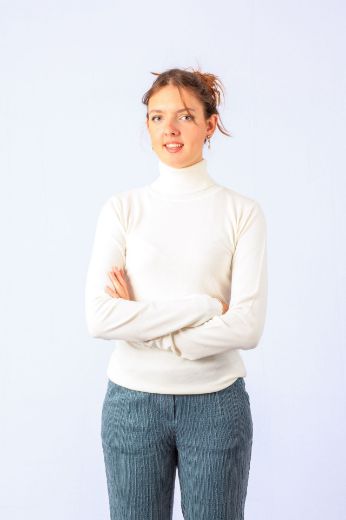 Image de Tall Pull Femme Col Roulé Maille Fin