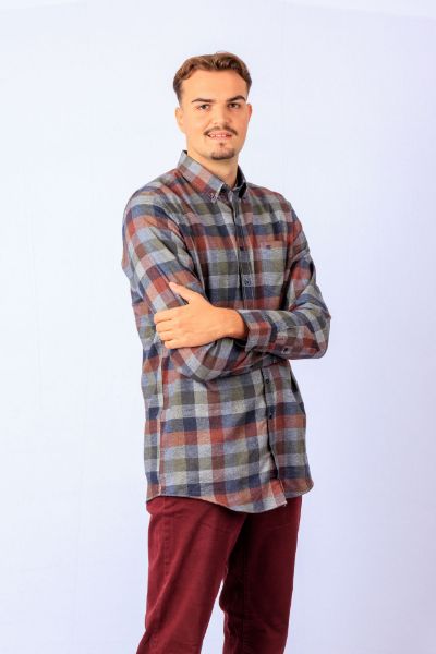 Show details for Tall Men Shirt Casual Fit Sleeve Length 72 cm, large check Picture of Tall Men Shirt Casual Fit Sleeve Length 72 cm, large check
