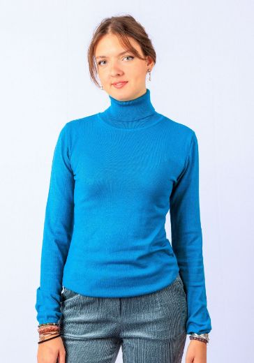 Picture of Tall Fine Knit Ladies Turtleneck Jumper