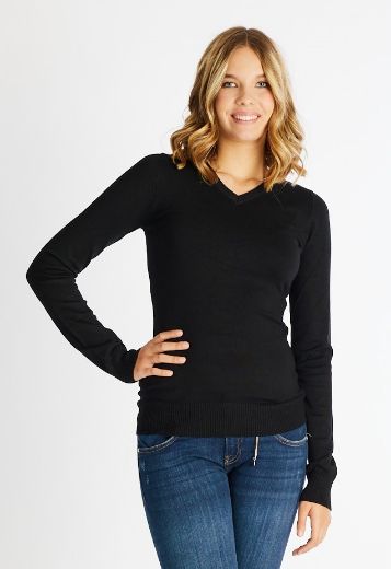 Picture of Fine Knit Sweater V-Neck