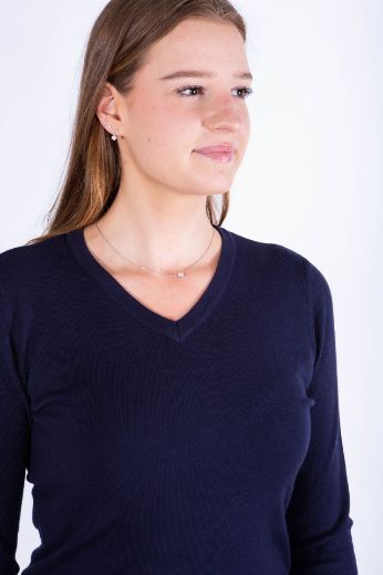 Picture of Fine Knit Sweater V-Neck