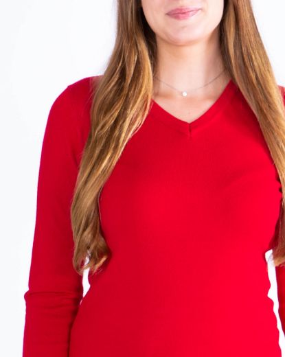 Picture of Fine Knit Sweater V-Neck