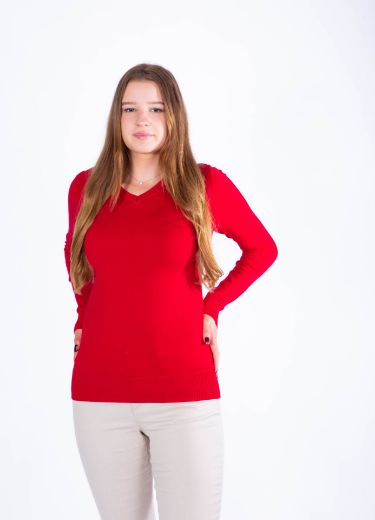 Picture of Fine Knit Sweater V-Neck