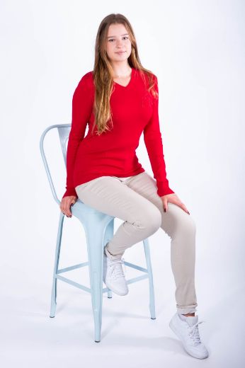 Picture of Fine Knit Sweater V-Neck