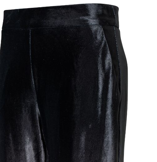 Image de Tall Femme Chiara Velvet Luxury Pantalon Large Longueur 36 Inch, noir fume gradient