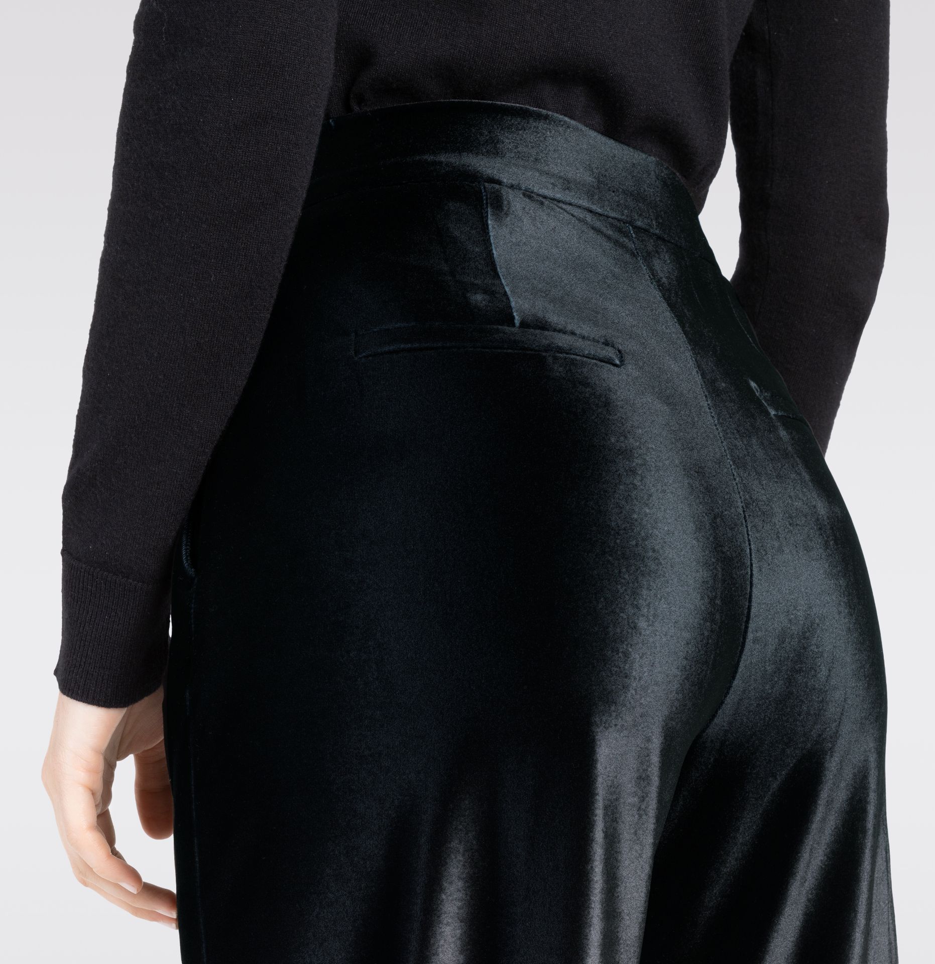 Zelie Trousers Black Velvet main image 1