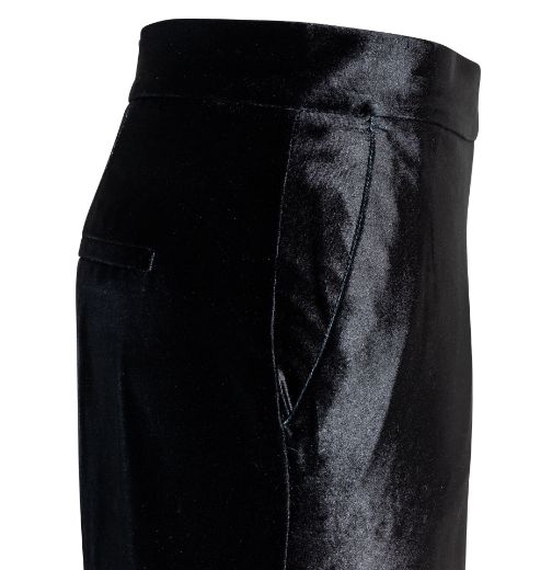 Picture of Tall Ladies Chiara Velvet Luxury Wide Trousers L36 Inch, black fume gradient