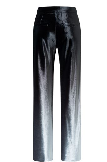 Image de Tall Femme Chiara Velvet Luxury Pantalon Large Longueur 36 Inch, noir fume gradient