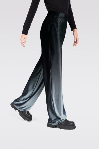 Image de Tall Femme Chiara Velvet Luxury Pantalon Large Longueur 36 Inch, noir fume gradient