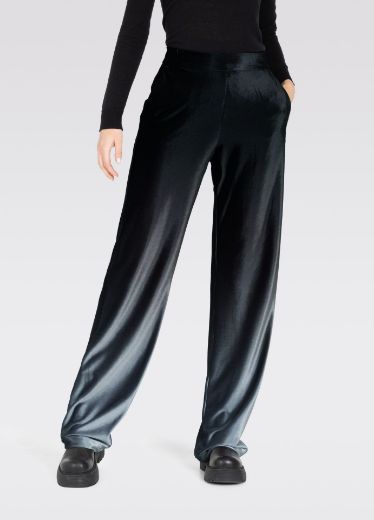 Picture of Tall Ladies Chiara Velvet Luxury Wide Trousers L36 Inch, black fume gradient