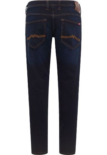 Image de Tall Jeans Hommes Oregon Slim Fit Longueur L36 & L38 Inch, bleu foncé rincé