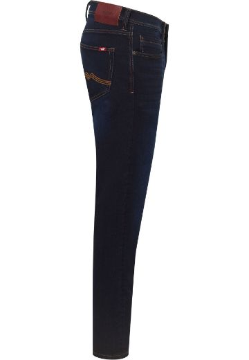 Image de Tall Jeans Hommes Oregon Slim Fit Longueur L36 & L38 Inch, bleu foncé rincé