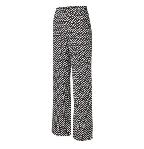 Agrandir l'image de Tall Pantalon Femmes MAC Chiara Wide Leg Longueur 36 Inch, vanille noir Image de Tall Pantalon Femmes MAC Chiara Wide Leg Longueur 36 Inch, vanille noir