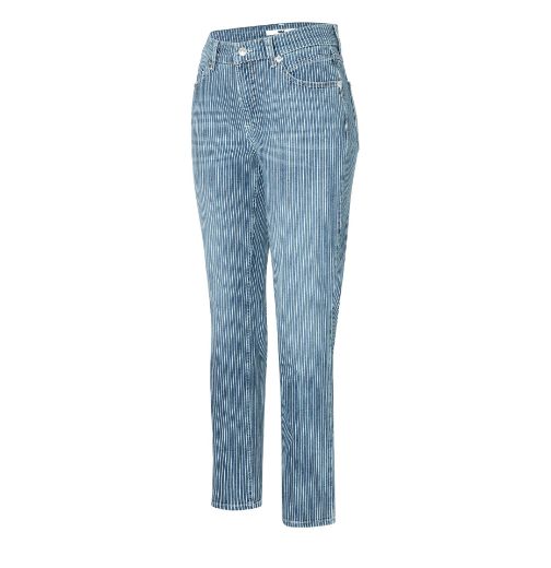 Image de Tall Femmes Jean MAC Melanie Longueur 34 & 36 Inch, rayé moyen foncé