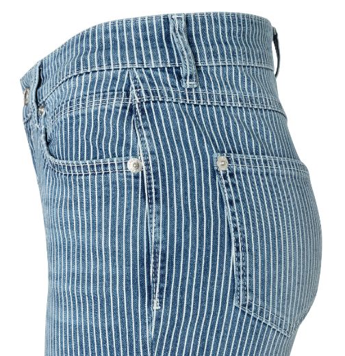 Image de Tall Femmes Jean MAC Melanie Longueur 34 & 36 Inch, rayé moyen foncé