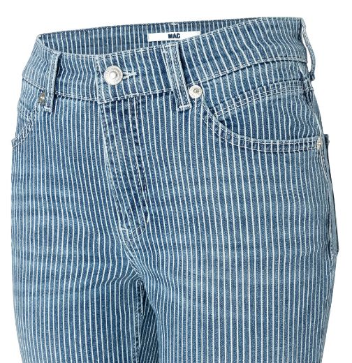 Image de Tall Femmes Jean MAC Melanie Longueur 34 & 36 Inch, rayé moyen foncé