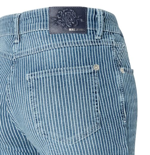 Image de Tall Femmes Jean MAC Melanie Longueur 34 & 36 Inch, rayé moyen foncé