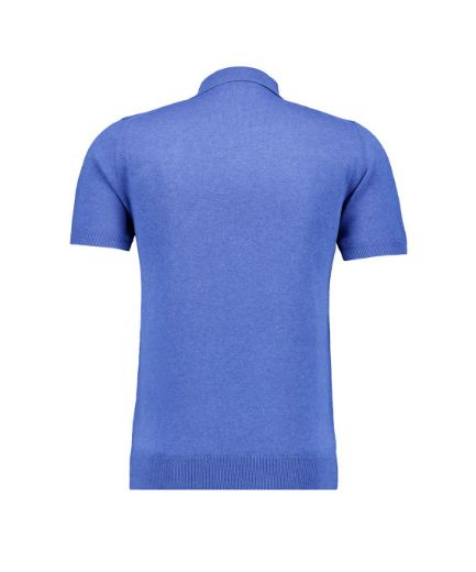 Picture of Tall Men Short Sleeve Knitted Sweater Poloshirt Collar