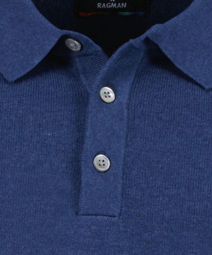 Picture of Tall Men Short Sleeve Knitted Sweater Poloshirt Collar