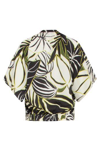 Bild von Tall Blusen-Top V-Ausschnitt Extra Lang, green multicolour
