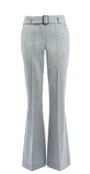 Agrandir l'image de Tall Dames Pantalon Flare Ceinture L37 Inch, bleu clair mélangé Image de Tall Dames Pantalon Flare Ceinture L37 Inch, bleu clair mélangé
