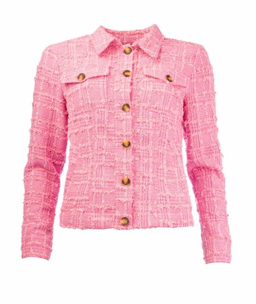 Zeige Details für Tall Damenjacke Pied de Poule Stickerei, rosa pink Bild von Tall Damenjacke Pied de Poule Stickerei, rosa pink