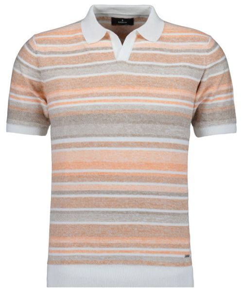 Agrandir l'image de Tall Homme Pull Tricot Manches Courtes Col Resort, rayé Image de Tall Homme Pull Tricot Manches Courtes Col Resort, rayé