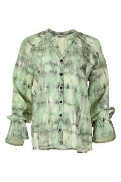 Agrandir l'image de Tall Femme Blouse Imprimé Extra Long, vert aquatique Image de Tall Femme Blouse Imprimé Extra Long, vert aquatique